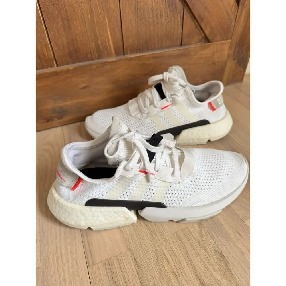 adidas Originals POD-S3.1 PK White/Shock Red 12 Athletic Shoes Sneakers